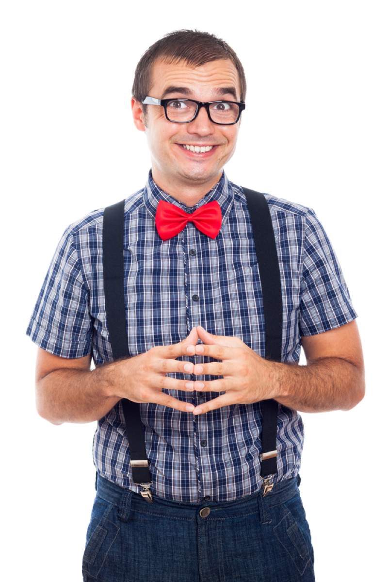 Nerdy Man With Glasses