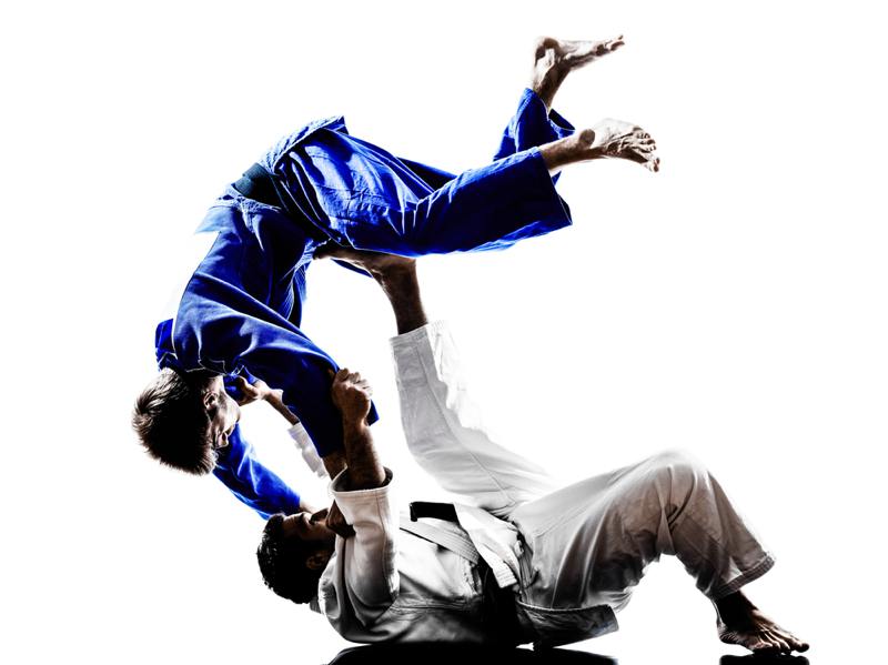 two judokas fighters